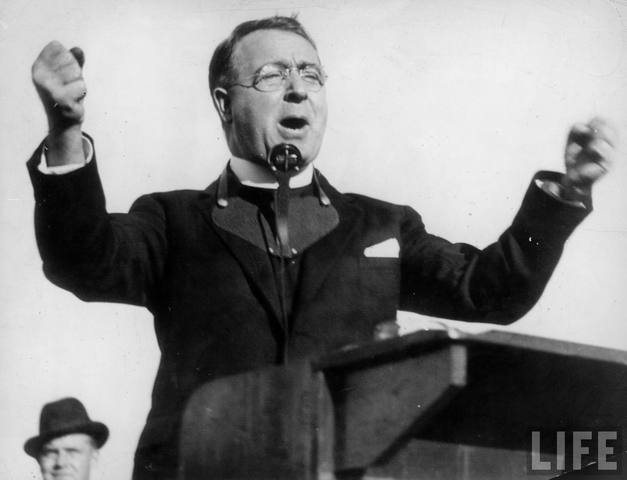 The fine art of propaganda was written, it was the  anti-Semitic speeches of Reverend Charles Coughlin.