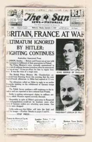 Britain and France Declare War