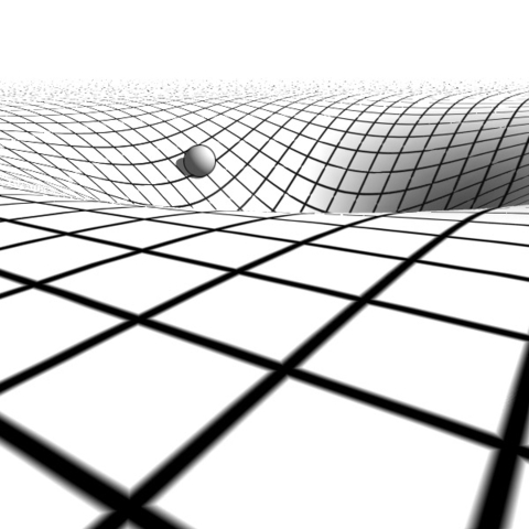 Einstein discovers space is curved