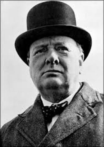 British Prime Minister, Chamberlain, resigns, replaced by Winston Churchill.