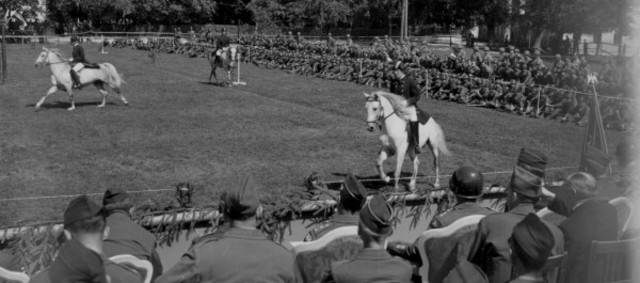 The Riding School performs its first exhibiton.