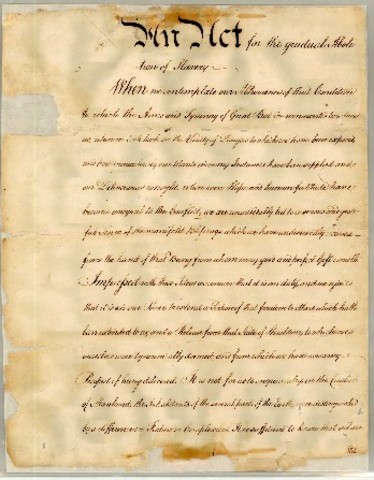 Act for the Gradual Abolition of Slavery