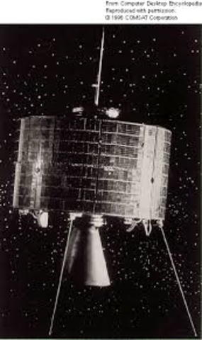 The first commercial satellite is launched