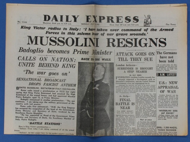 Mussolini Resigns