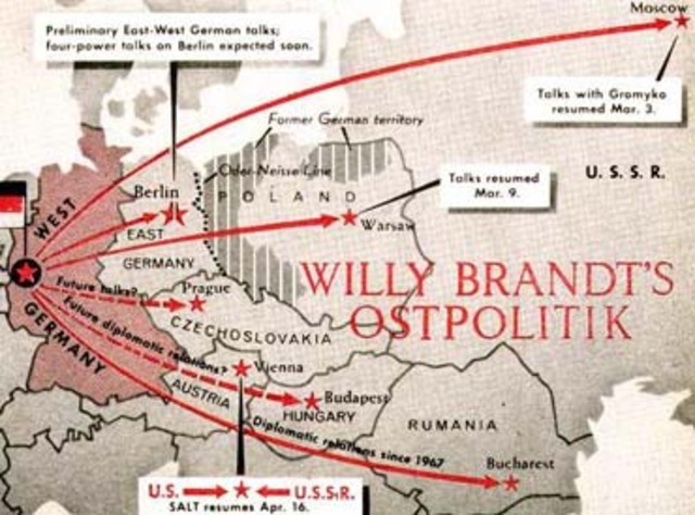 Introduceren van het zogenoemde 'Ostpolitiek'.