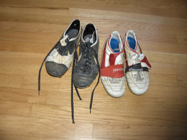 The first two pair of cleats collected!