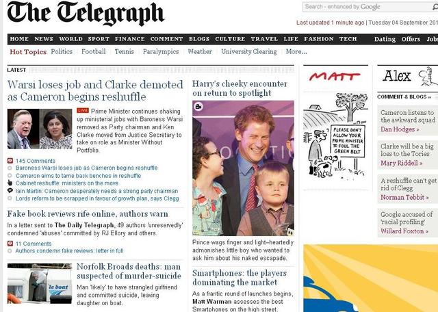 The Telegraph adopts metered paywall for international users