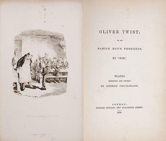Charles Dickens published Oliver Twist