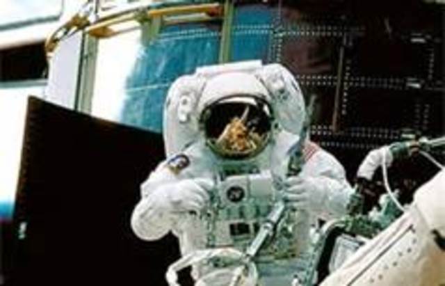 Astronauts preparing