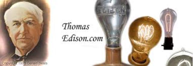 Thomas Edison invents the incandescent lamp.