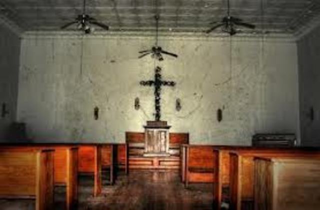 Find old church in camp