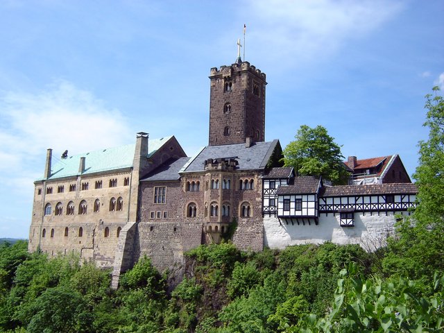 Kidnapped by Frederick, taken to Wartburg Castle (May 4)