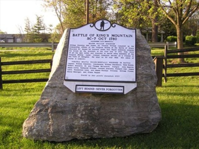 American victory at the Battle of King's Mountain, SC7