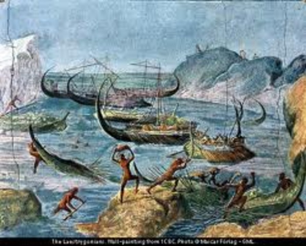 Odysseus reaches island of Laestrygonians