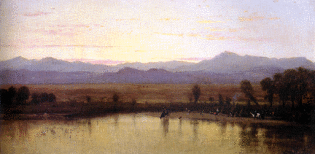 Twilight on the Plains, Platte River, Colorado   -Worthington Whittredge