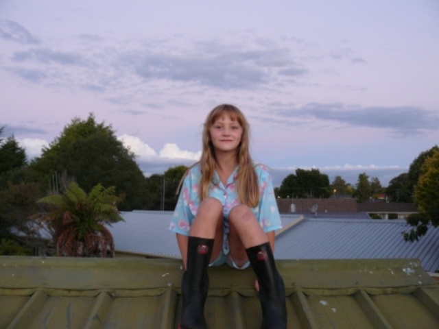 Sitting on rooftops with Dad.
