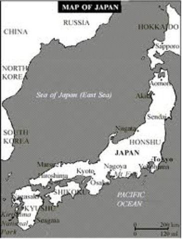 1854: Japan opens trade to the West.