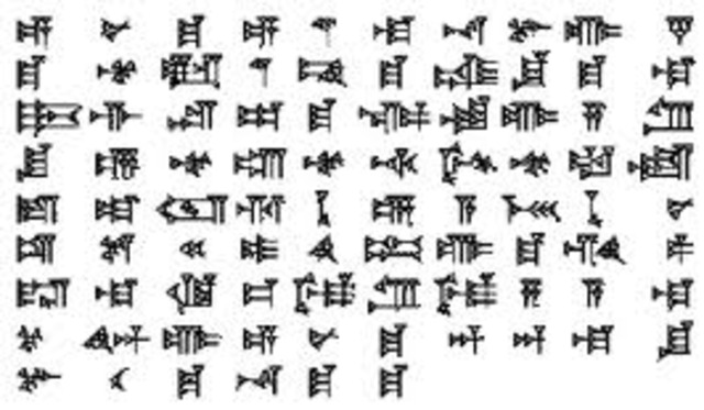 The development of writing (b.c)