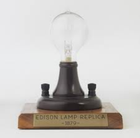 Thomas Edison Invents the incandescent lamp.