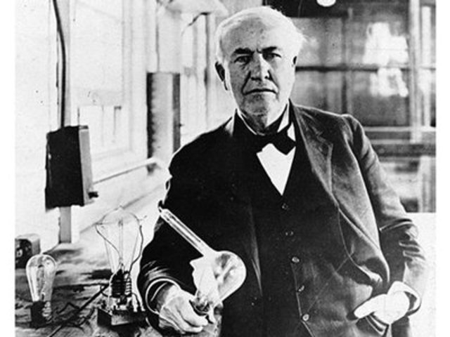 Thomas Edison invents the incandescent lamp