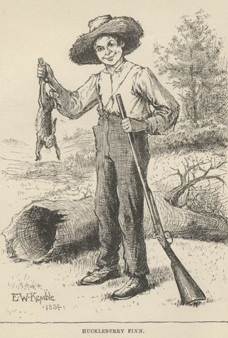 1884: Mark Twain's Adventure of Huckleberry Finn Appears.