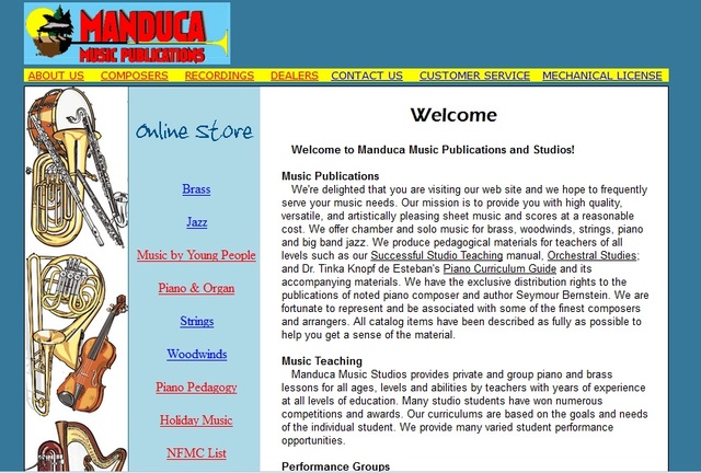 His piano pieces are included in the catalog of American Publishers "Manduca Sheet Music & Scores"