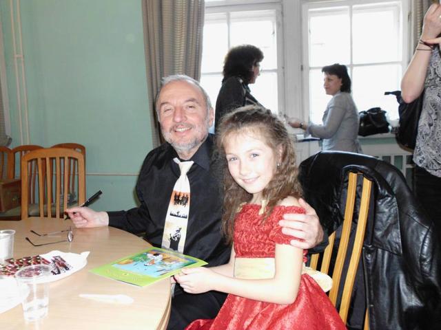 He is a guest of children from kindergarten № 1, Shumen, Bulgaria and Przedszkole Publiczne nr 2, Lewin Brzeski, Poland