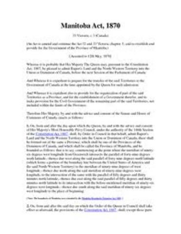 Manitoba Act