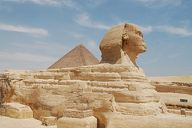 Désensablement du Sphinx de Gizeh