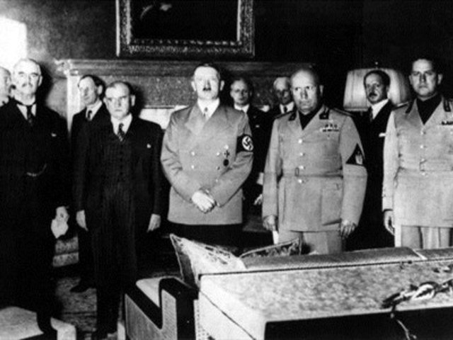 Podepsána Mnichovská dohoda z 29. 9. 1938 o odstoupení sudetoněmeckého území