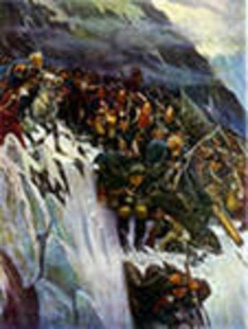 Переход русских войск А.В.Суворова через Альпы