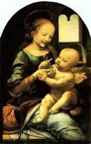 Leonardo da Vinci paints the Benois Madonna