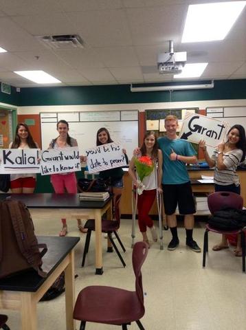 Asked Kalia to prom