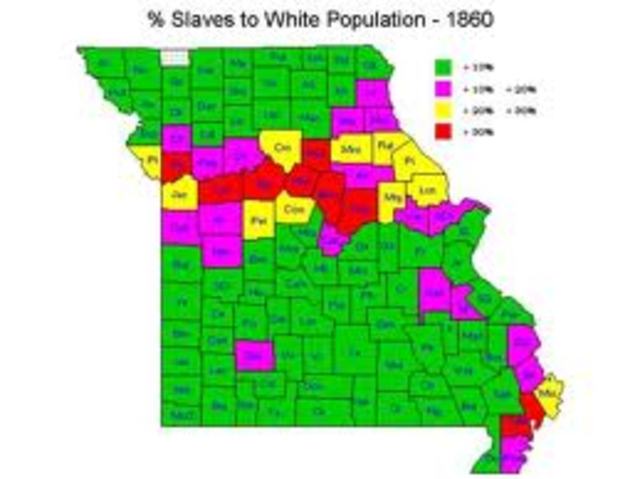 Slavery in counties and states