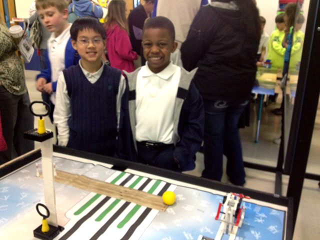 Parents and students enjoy talking about the AIG projects.