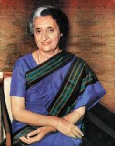 Indira Gandhi Serves As Prime Minister