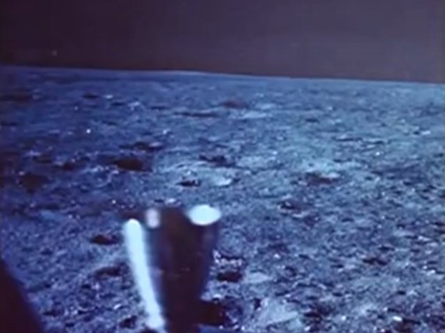 Lunar Module blasts off from the moon