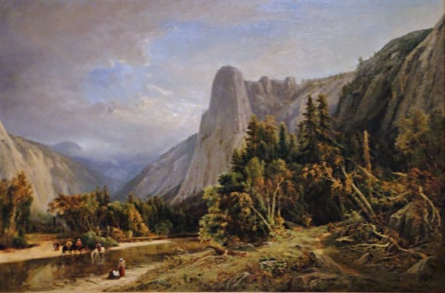 Sentinel Rock, Yosemite   -William Keith