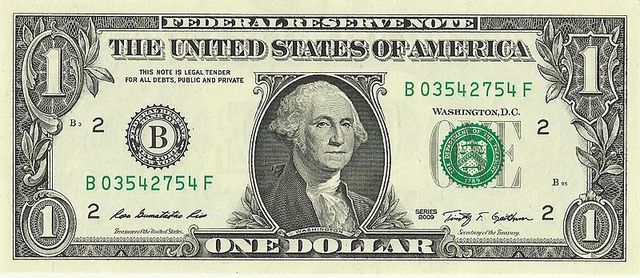 Washington's image appears on the American dollar bill $