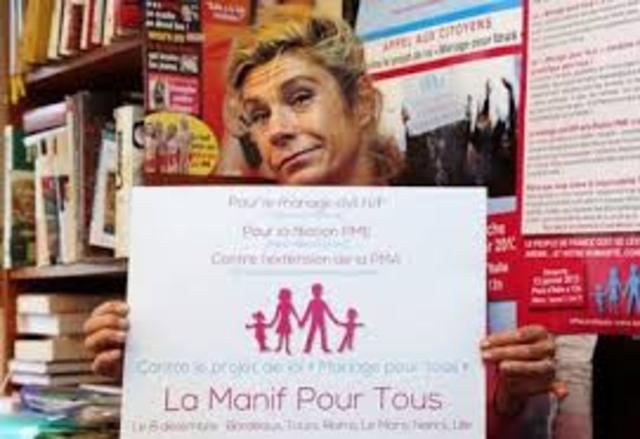 Première manifestation du collectif La Manif pour Tous