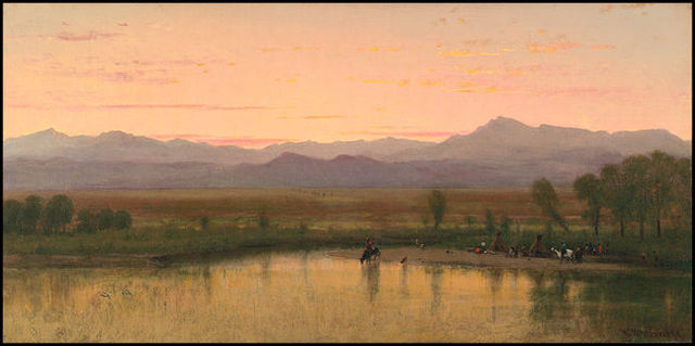 Twilight on the Plains, Platte River, Colorado by Worthington Whittredge