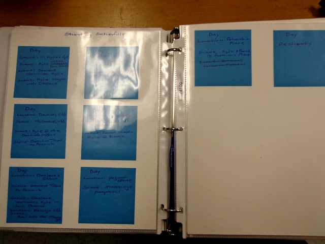 Create shooting schedule rough draft