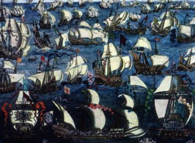 la Armada Invencible parte hacia Inglaterra