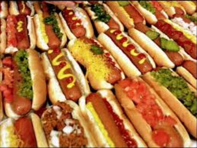 Eat 20 hot dogs.