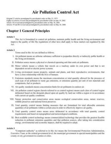 Air Pollution Control Act