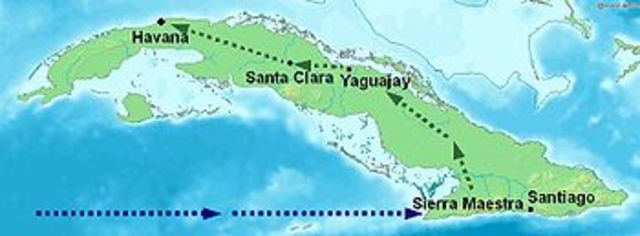 Fidel Castro becomes leader of Cuba through the Cuban Revolution in a communist take-over.