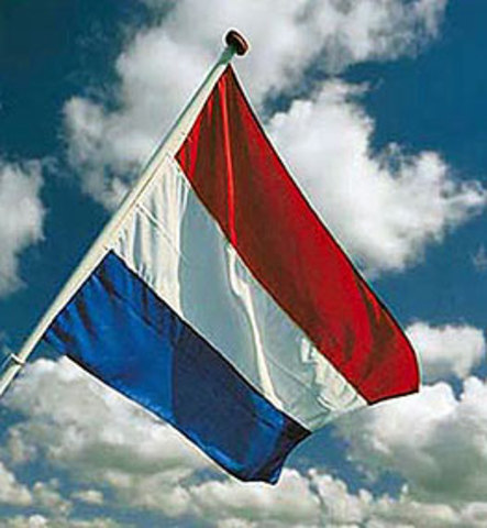 Strijken Laatste Nederlandse vlag.