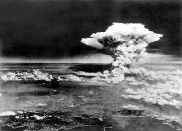 The United States drops an atomic bomb on Nagasak
