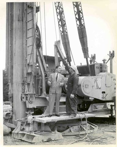 President Dunton discussing plans for the Rideau campus