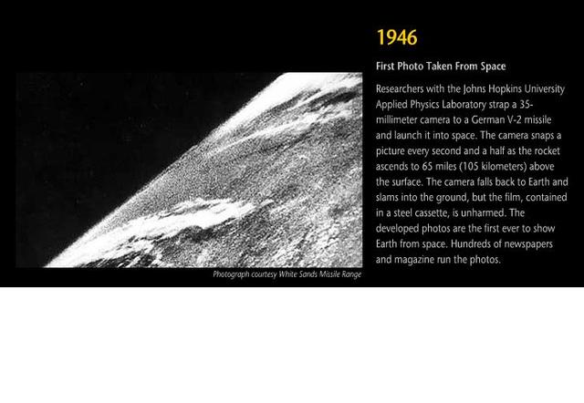 first photo from space